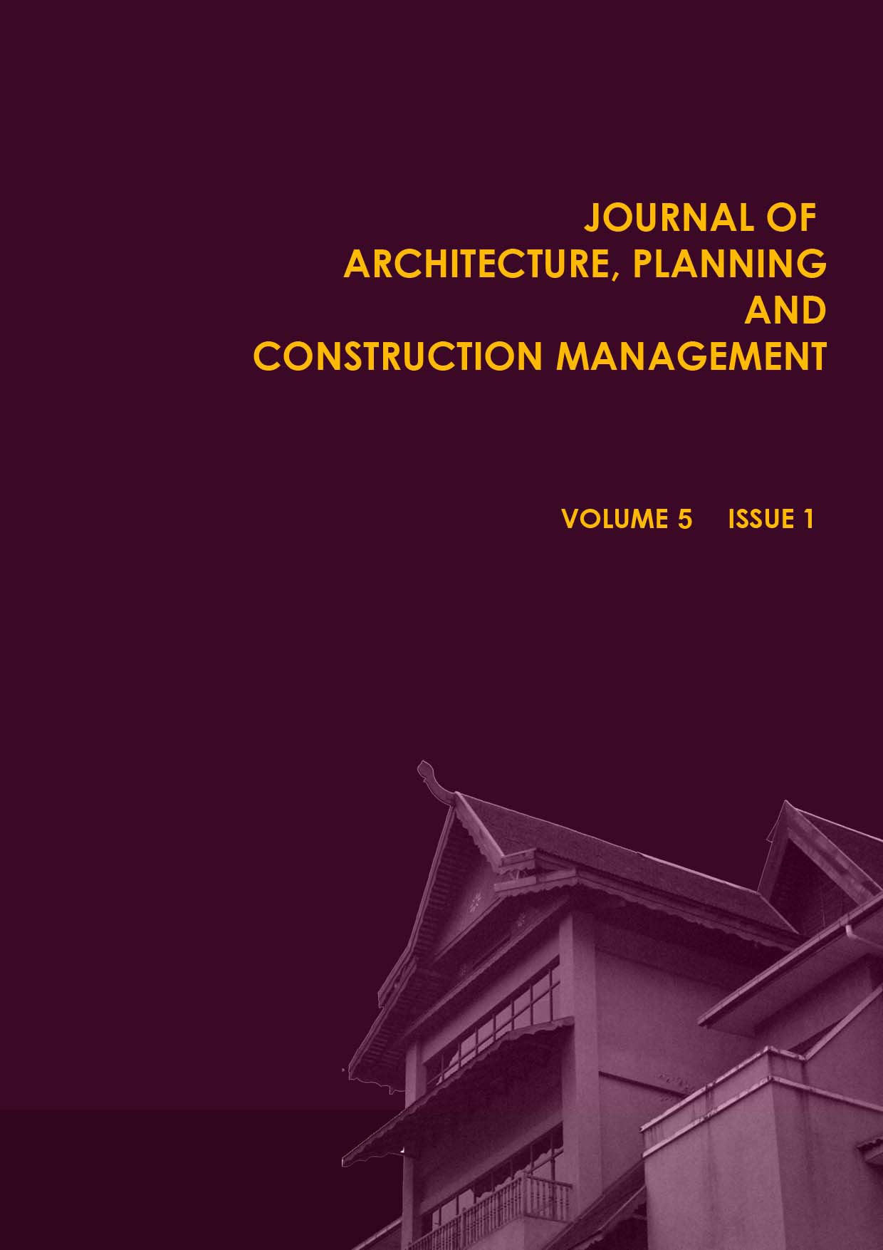 					View Vol. 5 No. 1 (2015): Journal of Architecture, Planning and Construction Management (JAPCM)
				