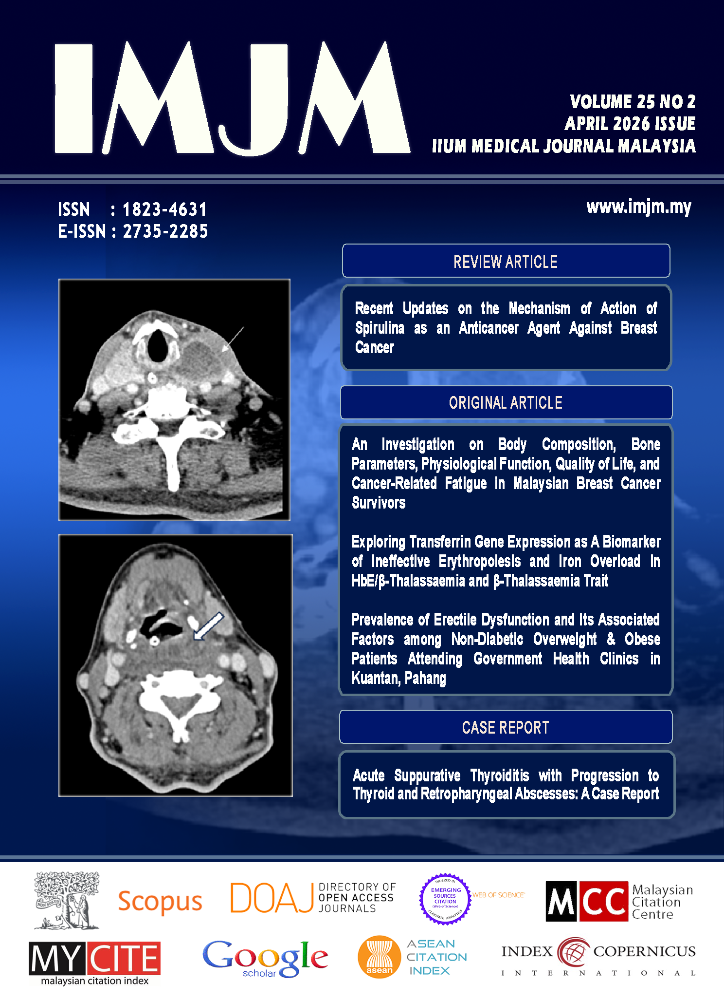 					View Vol. 25 No. 02 (2026): IUM Medical Journal Malaysia - April 2026
				