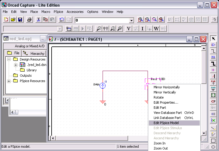 Invoke the PSpice Model Editor