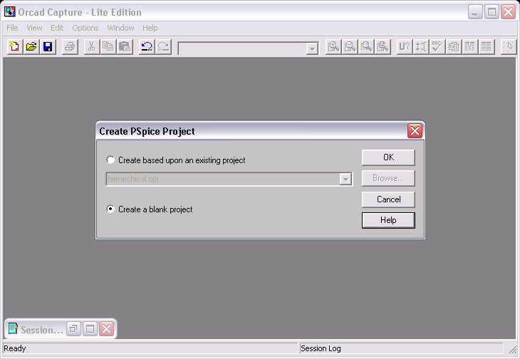 Orcad Capture: Create PSpice project
