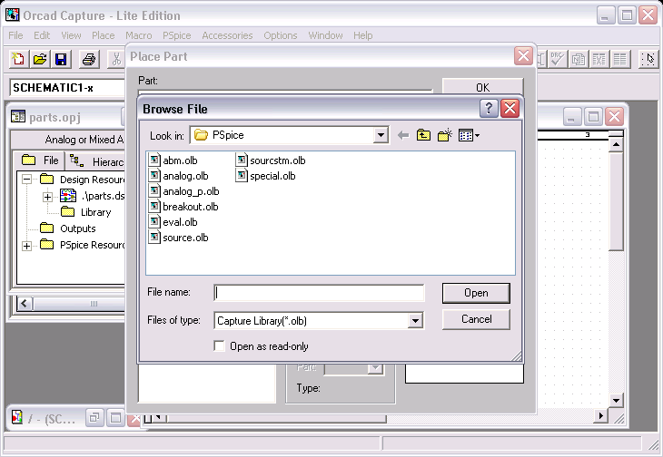 Orcad Capture: Available Libraries