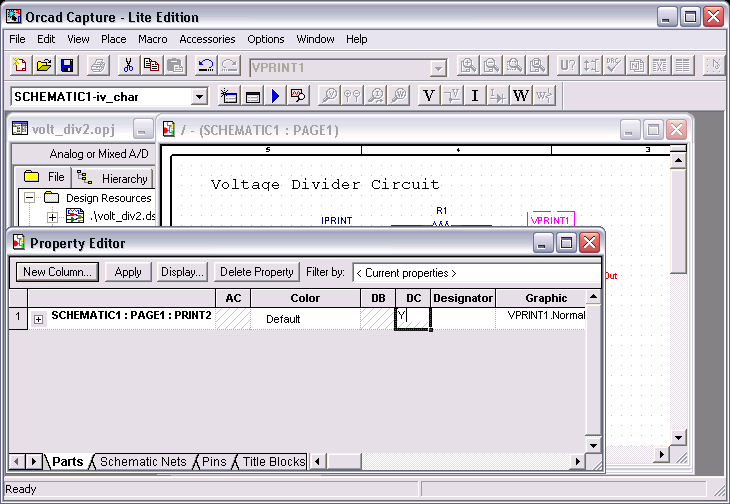 Orcad Capture: Select DC Printing