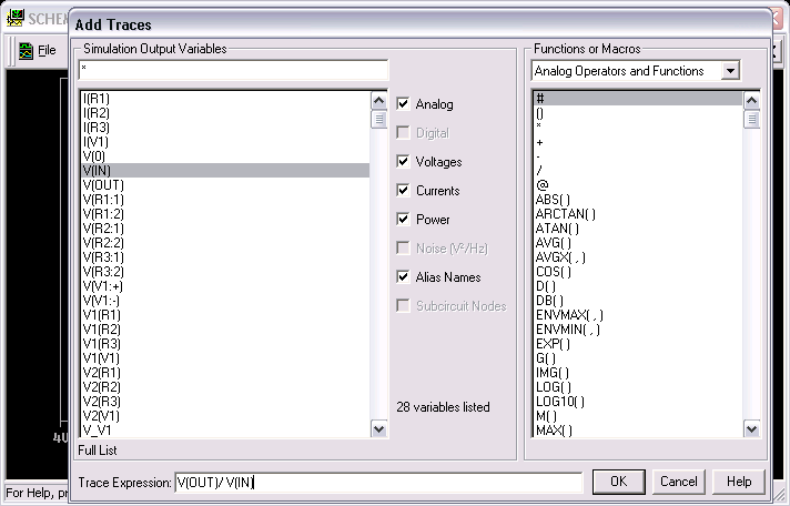 Simulation Result Graph: Add Trace