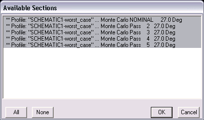 Monte Carlo Simulation: Selection of Results to Display